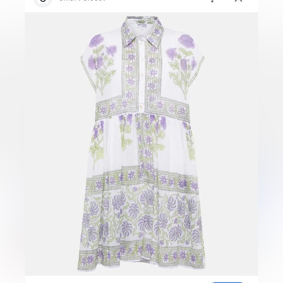 Juliet Dunn block print collard mini dress tunic - Picture 1 of 5